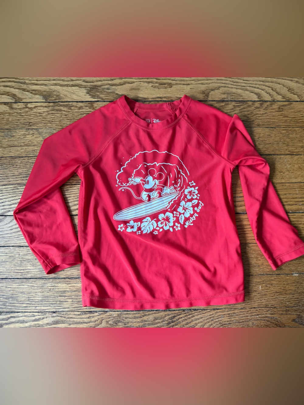 GAP Kids' Red Surf Mickey Rashguard - Size 3